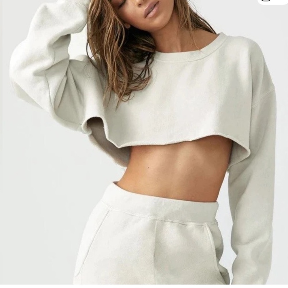 Joah brown Cut Off Sweatshirt - Sahara French Terry